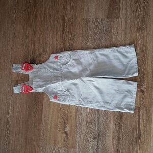 Vintage Sears Striped Engineer Overalls with Red Accents, Approx 9-12M 20lbs